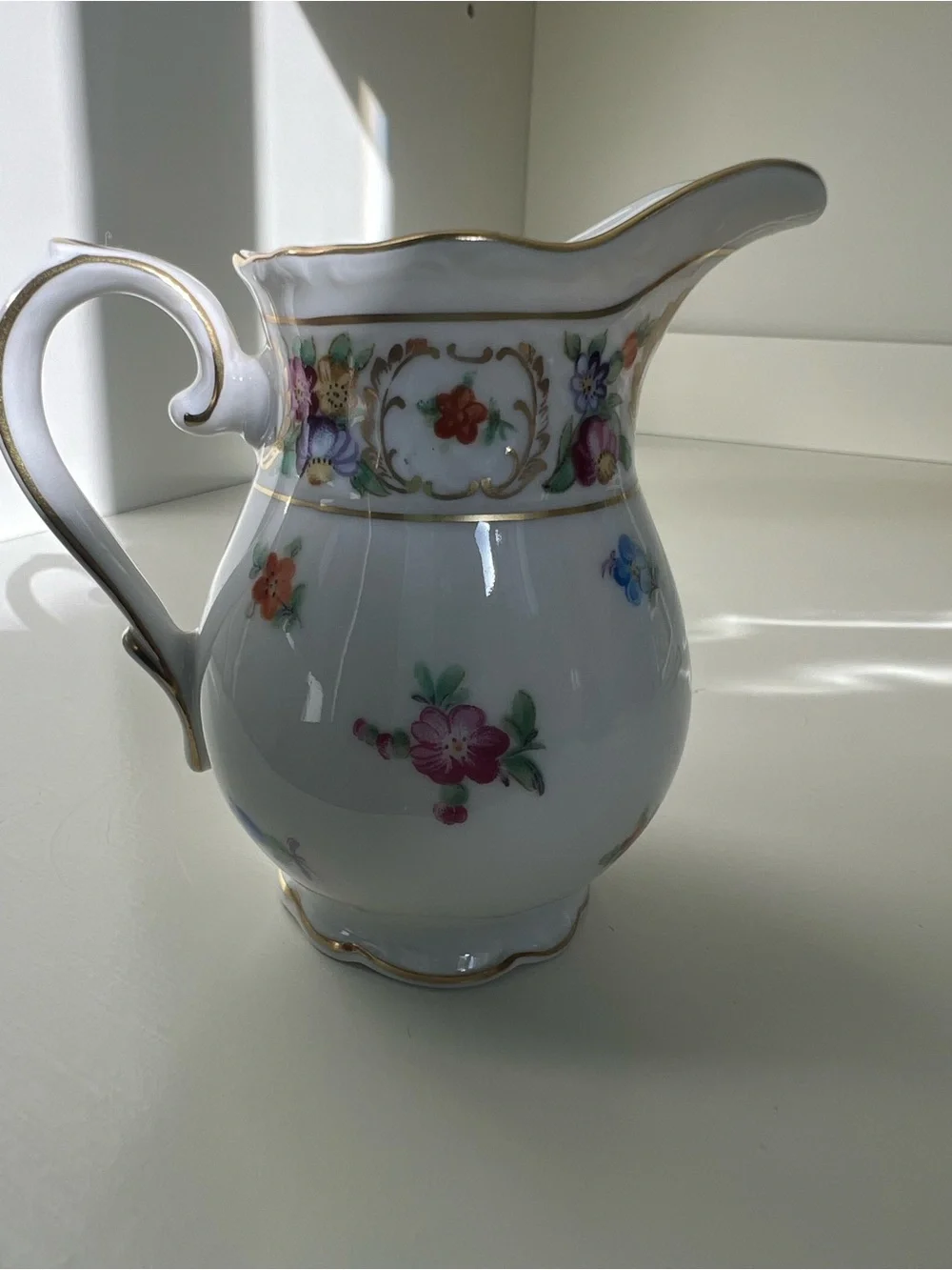 Schumann Empress Bavaria Germany Floral Porcelain Creamer